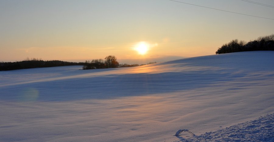 vinter solnedgang